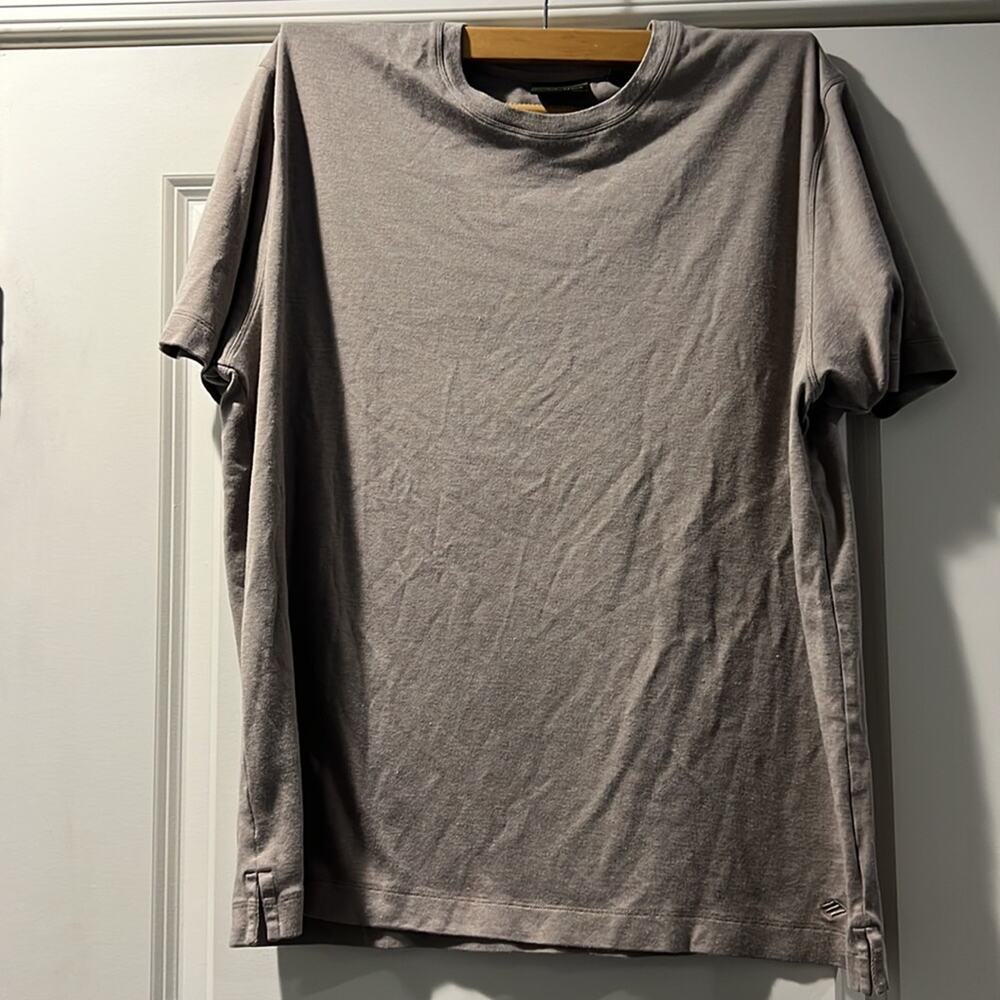 Joseph Abboud Silk Basic Elements Grey T Shirt Si… - image 1